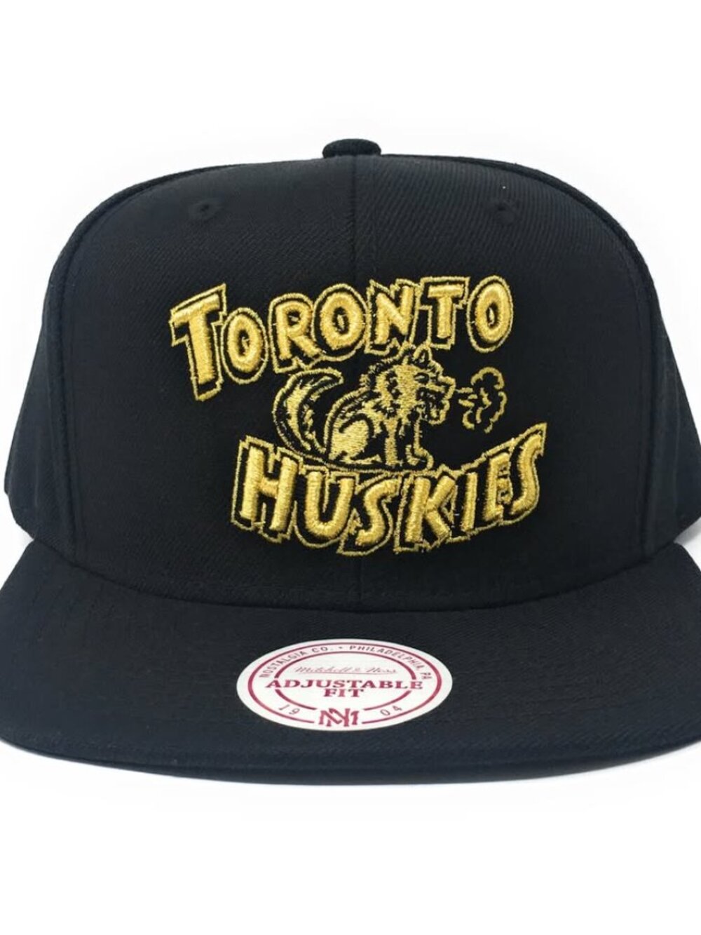 Mitchell and Ness Toronto Huskies Gold Full Logo Snapback Hat